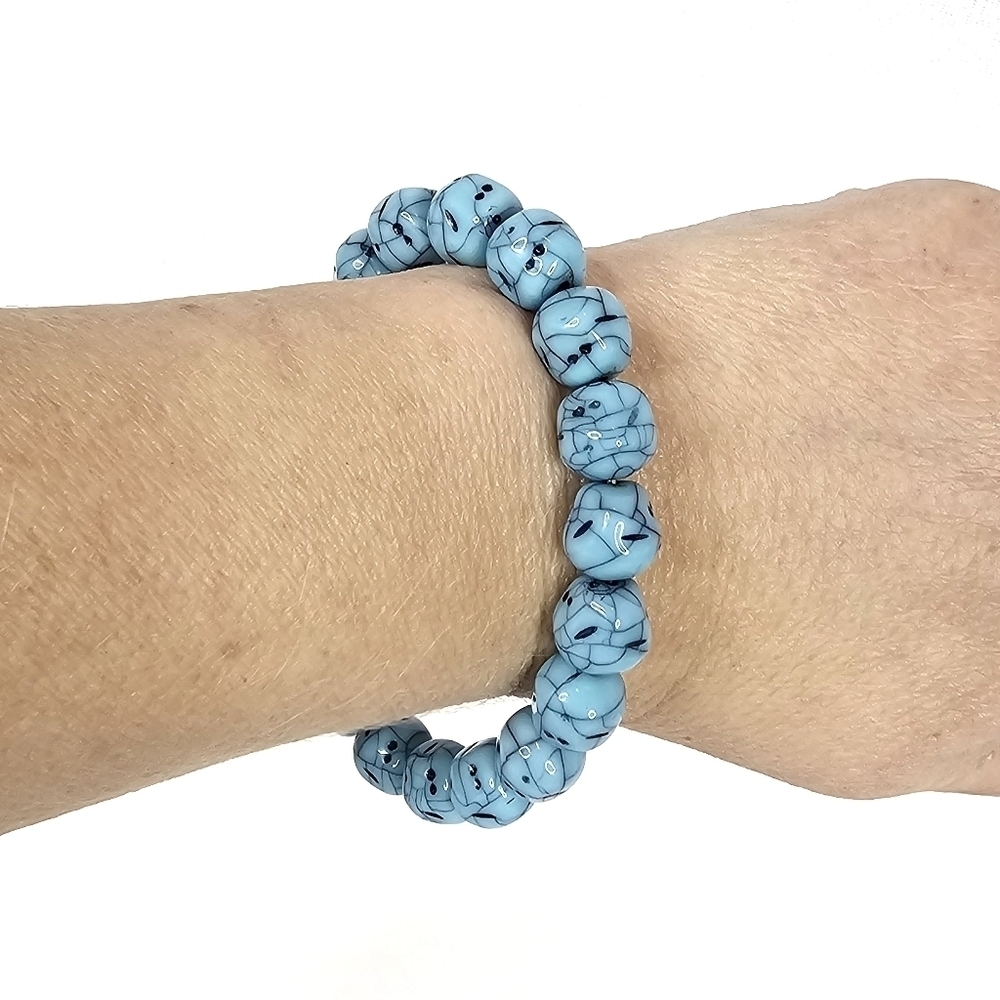 Faux Turquoise Bead Bracelet